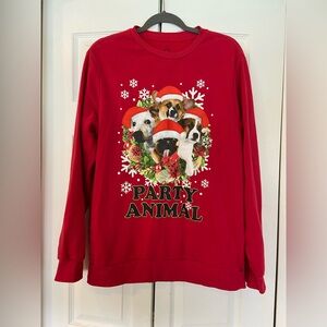Well Worn Party Animal Holiday Sweatshirt